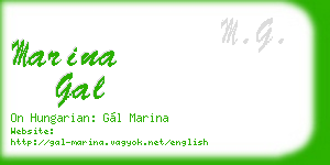 marina gal business card